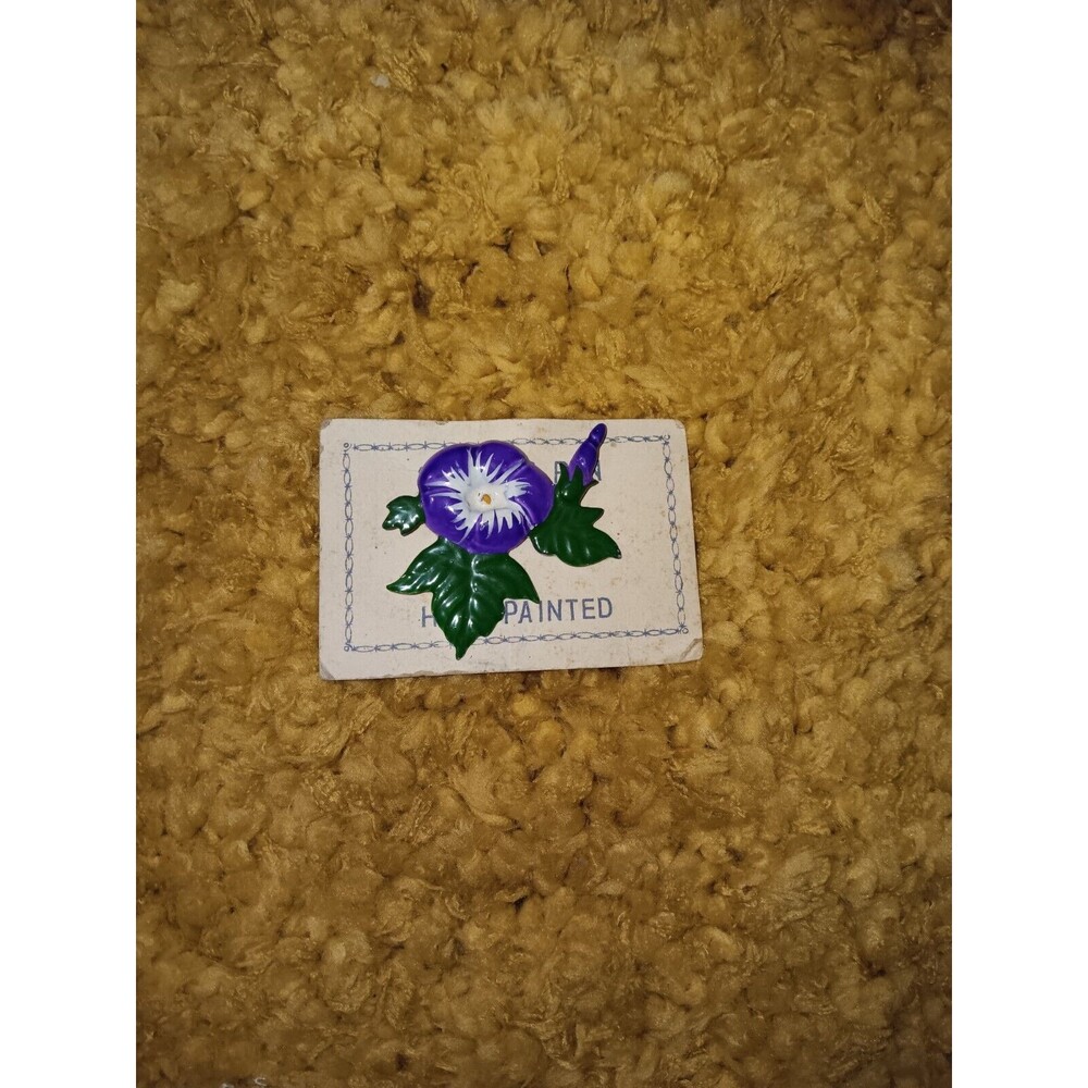 Vintage Hand Painted Celluloid Flower  Scatter Pin  Japan